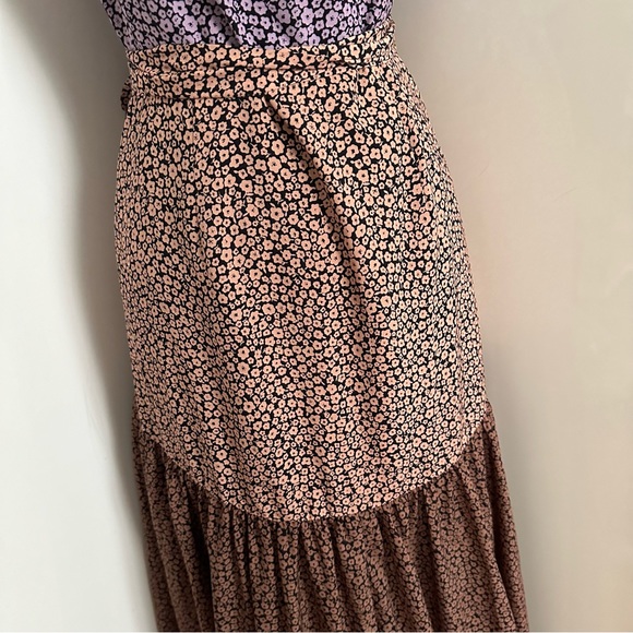 Anthropologie Hutch Elma Contrast Wrap Midi Dress sz Small - Picture 13 of 16